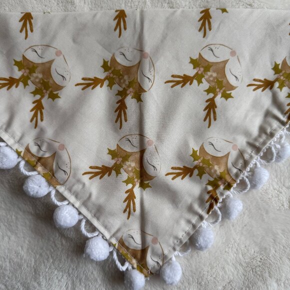 NWT Loic by Design Reindeer Babe Christmas Dog Bandana, White + Tan, Size M - Picture 7 of 13